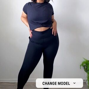 Fabletics Oasis High-Waisted Black Leggings XL